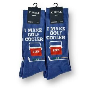 K Bell I Make Golf Cooler Cotton Sock Lot Mens 6.5-12 Dad Jokes Funny